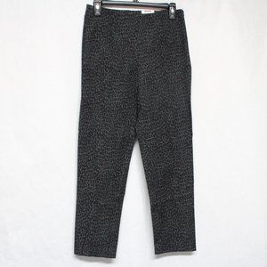Time and Tru Women's Size 4 Grey & Black Leopard Print Side Zipper Skinny Pants